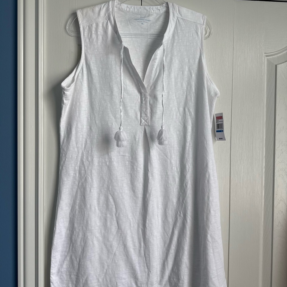 Vineyard Vines White Sleeveless Cover-Up